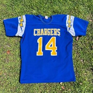 VTG Rawlings Chargers NFL Jersey Dan Fouts #14 70s 80s USA Made Bolts Medium GUC